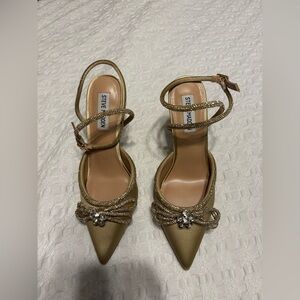 Steve Madden Metallic Gold Strappy Heels